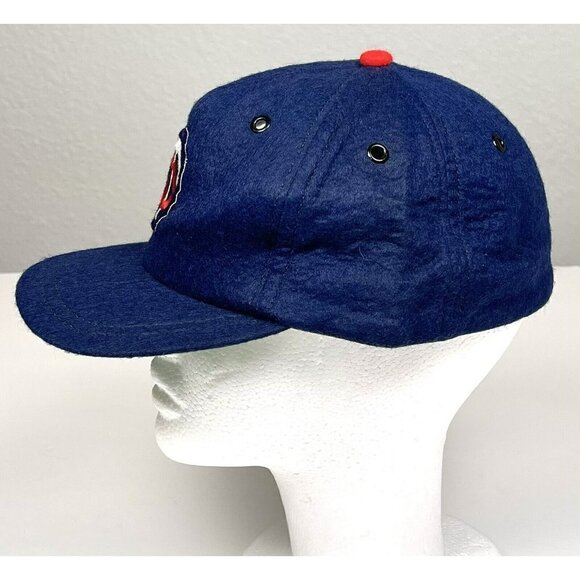 VTG 1950s MLB LARGE Navy Wool Blend Felt Minnesota Twins BASEBALL CAP USA NEW - Picture 3 of 10